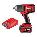 Kit de llave de impacto inalámbrica sin escobillas BAUER de 20 V y 1/2 pulgada de alto torque con batería de 5 Ah y cargador.