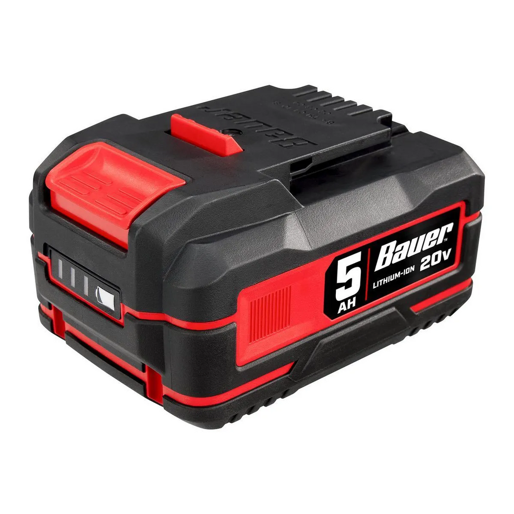 Kit de llave de impacto inalámbrica sin escobillas BAUER de 20 V y 1/2 pulgada de alto torque con batería de 5 Ah y cargador.