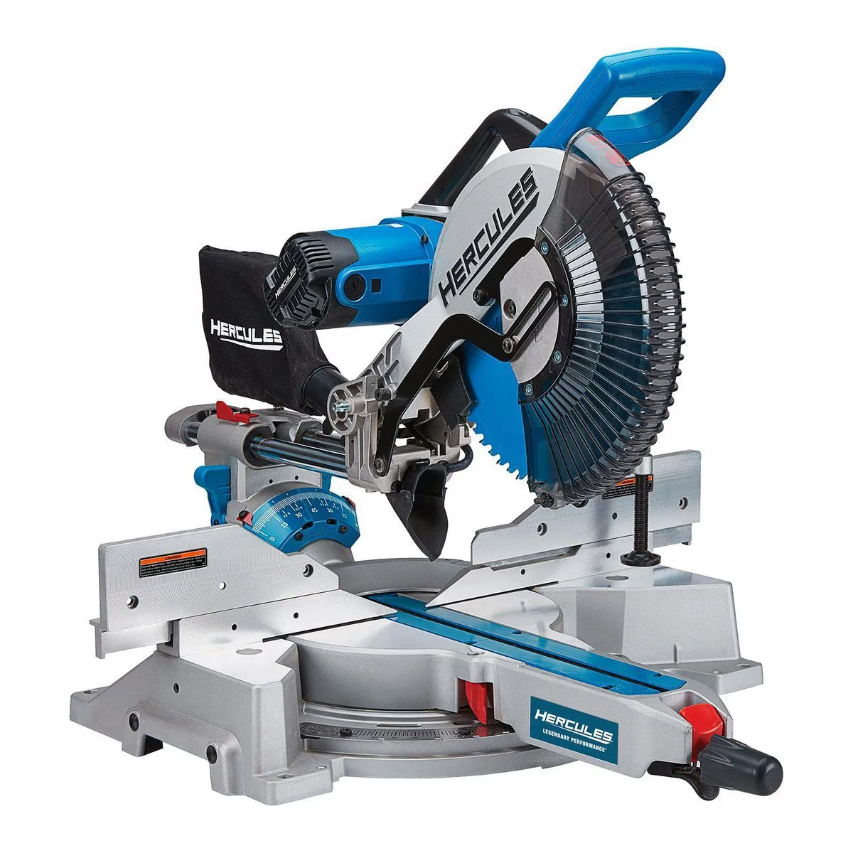 Sierra ingletadora compuesta deslizante de doble bisel HERCULES de 30 cm con guía de sombra LED de precisión.