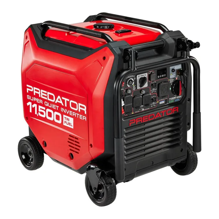 GENERADOR INVERSOR PREDATOR de 11.500 vatios, trifuel, súper silencioso, con arranque remoto y tecnología CO SECURE.