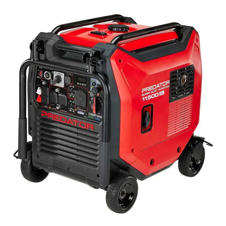 GENERADOR INVERSOR PREDATOR de 11.500 vatios, trifuel, súper silencioso, con arranque remoto y tecnología CO SECURE.