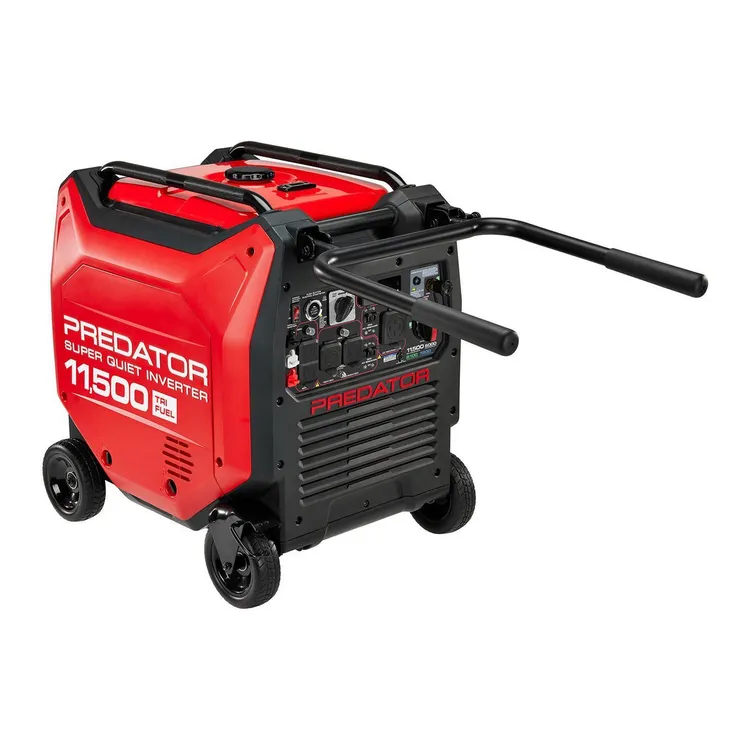 GENERADOR INVERSOR PREDATOR de 11.500 vatios, trifuel, súper silencioso, con arranque remoto y tecnología CO SECURE.