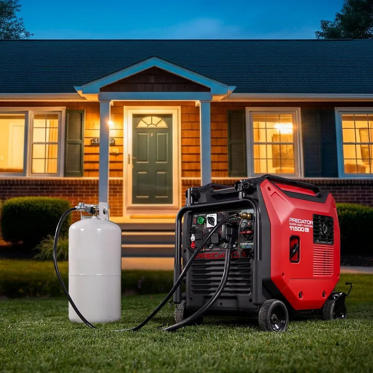 GENERADOR INVERSOR PREDATOR de 11.500 vatios, trifuel, súper silencioso, con arranque remoto y tecnología CO SECURE.