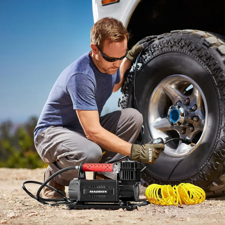 Inflador de alto rendimiento MADDOX de 12 V y 125 PSI