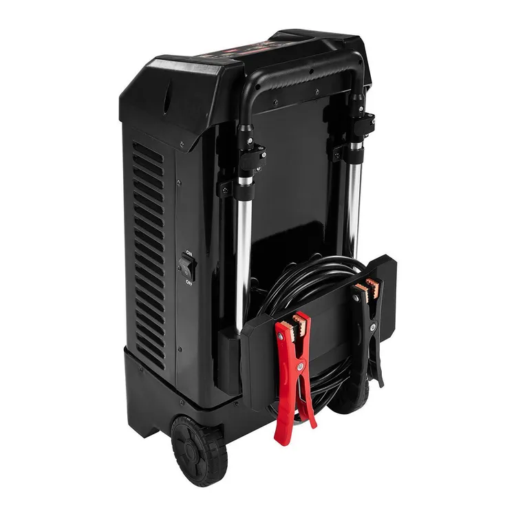 Cargador de baterías con ruedas VIKING de 250 amperios y 6/12 V, arrancador de motor y probador de alternador.