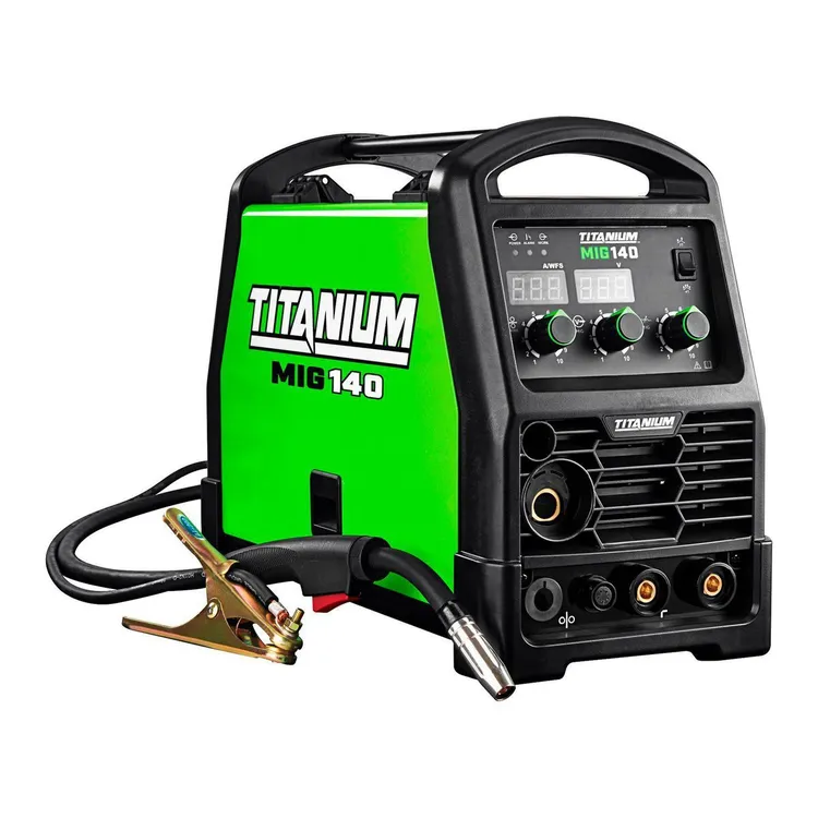 Soldadora profesional TITANIUM MIG 140 con entrada de 120 V