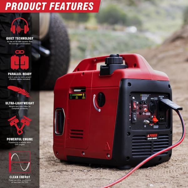Generador inversor ultraligero de gasolina de 1500 W