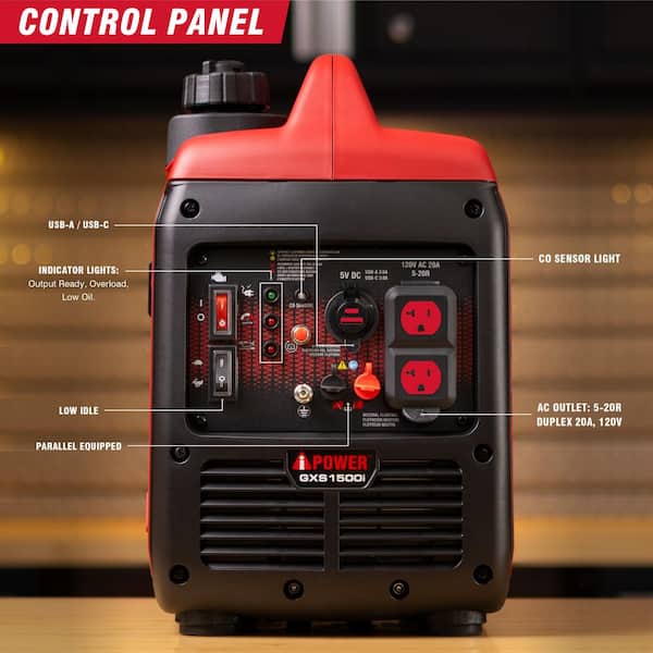 Generador inversor ultraligero de gasolina de 1500 W